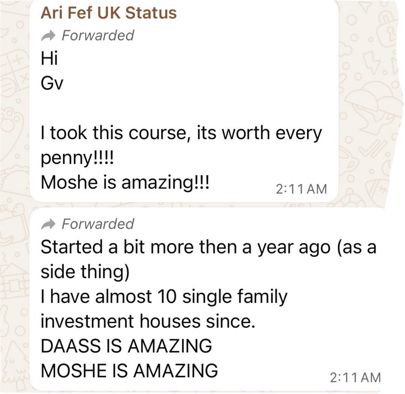 A student's message: I took this course, its worth every penny.